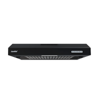 Black 60cm Under Cabinet Wall-Mount Cooker Range Hood with 3-Speed Modes