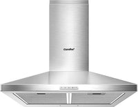 COMFEE 60cm 3-Speed Stainless Steel Wall Mounted Chimney Range Hood With LED Light